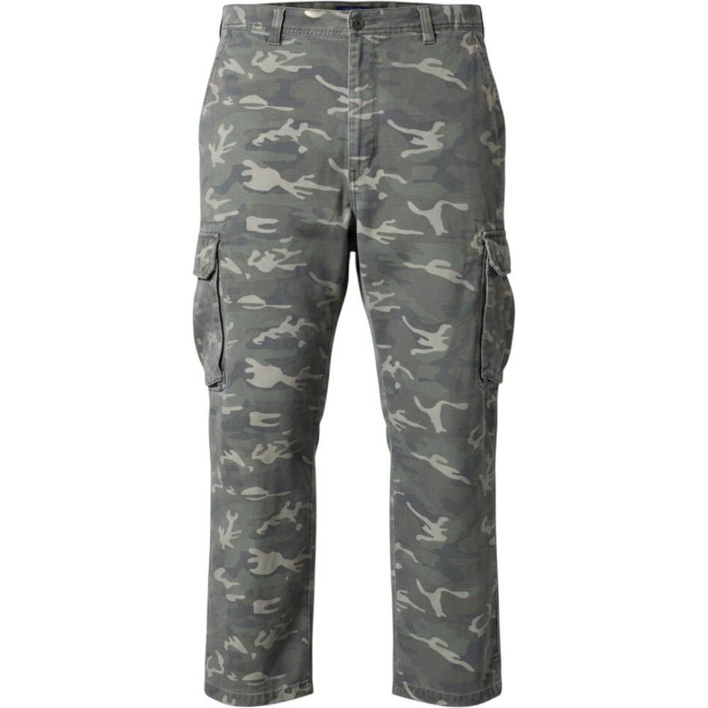 Premier International Men's 38x30‎ Camo Cargo Pants Green Grey Camouflage Cotton